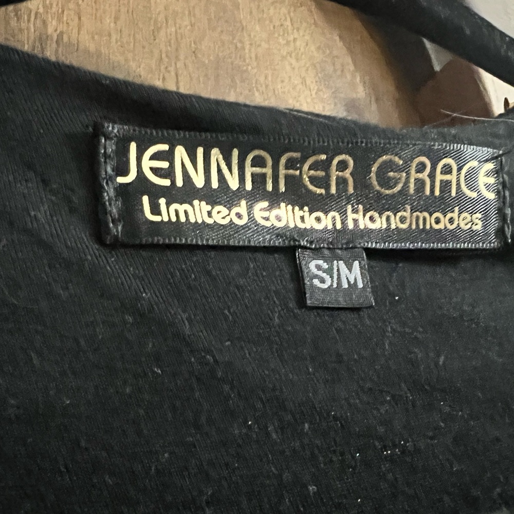 Jennifer Grace Black and Gold Cocoon Jacket - Picture 4 of 4